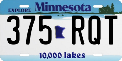 MN license plate 375RQT