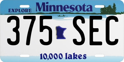 MN license plate 375SEC