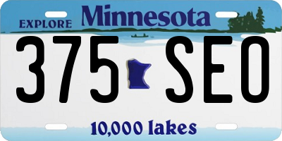 MN license plate 375SEO