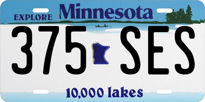 MN license plate 375SES