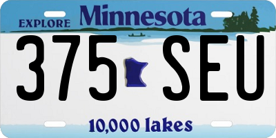 MN license plate 375SEU