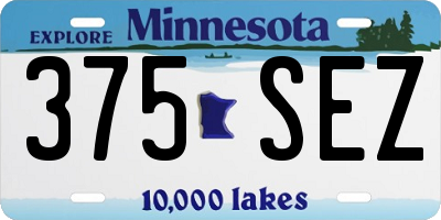 MN license plate 375SEZ