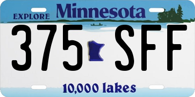 MN license plate 375SFF