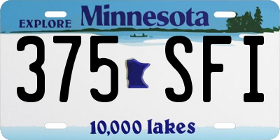 MN license plate 375SFI
