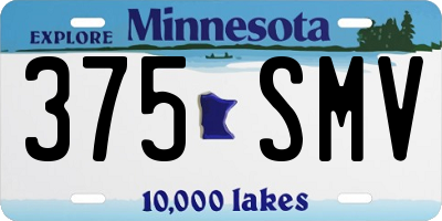 MN license plate 375SMV