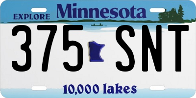 MN license plate 375SNT