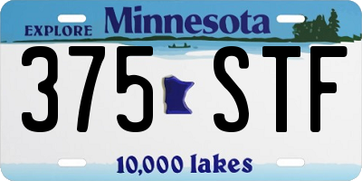 MN license plate 375STF