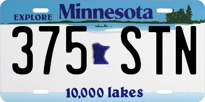 MN license plate 375STN