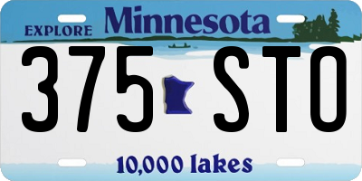 MN license plate 375STO
