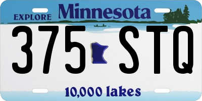 MN license plate 375STQ
