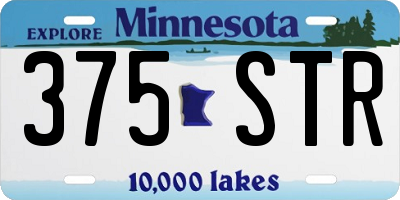 MN license plate 375STR