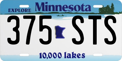 MN license plate 375STS