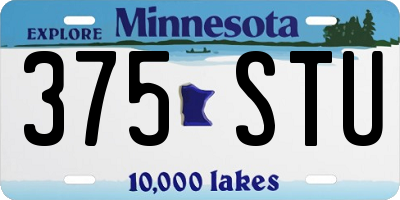 MN license plate 375STU