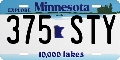 MN license plate 375STY