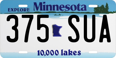 MN license plate 375SUA