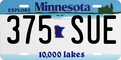 MN license plate 375SUE