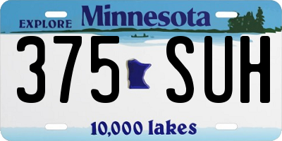 MN license plate 375SUH