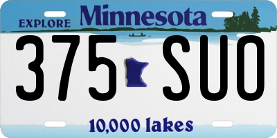 MN license plate 375SUO