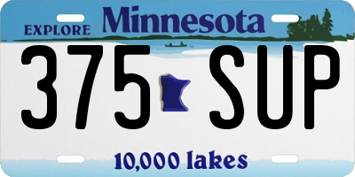 MN license plate 375SUP