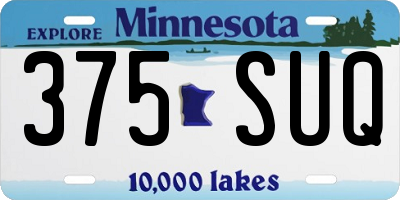 MN license plate 375SUQ