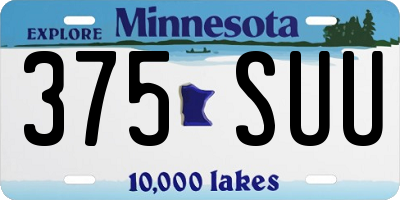 MN license plate 375SUU