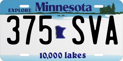 MN license plate 375SVA