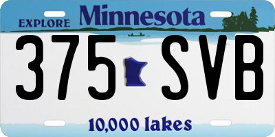 MN license plate 375SVB