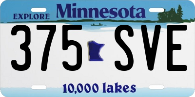 MN license plate 375SVE