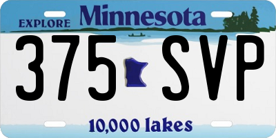 MN license plate 375SVP