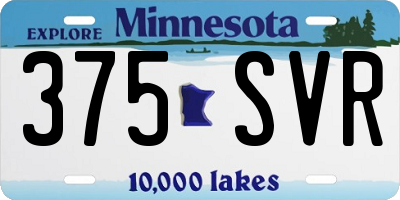 MN license plate 375SVR