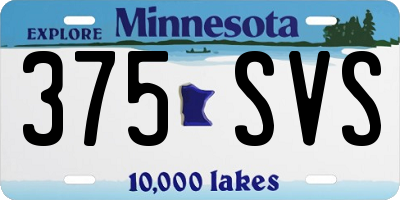 MN license plate 375SVS