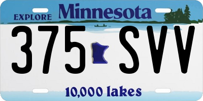 MN license plate 375SVV