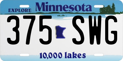 MN license plate 375SWG