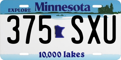 MN license plate 375SXU