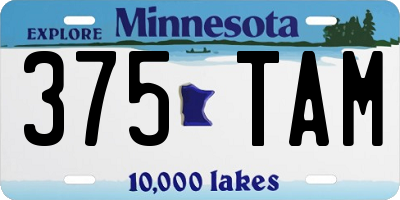 MN license plate 375TAM