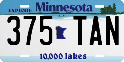 MN license plate 375TAN