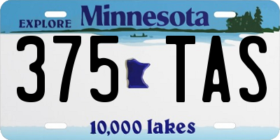 MN license plate 375TAS