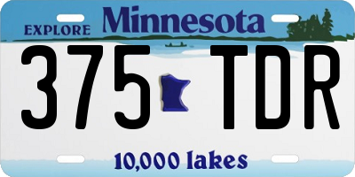 MN license plate 375TDR