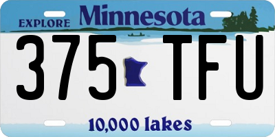 MN license plate 375TFU