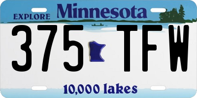 MN license plate 375TFW