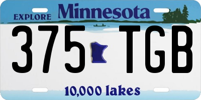 MN license plate 375TGB