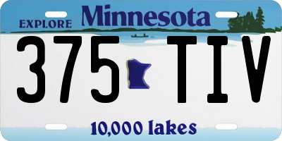 MN license plate 375TIV