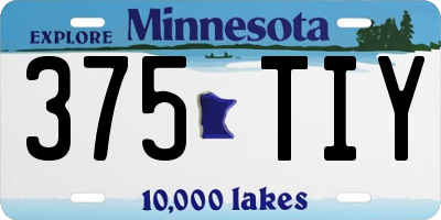 MN license plate 375TIY