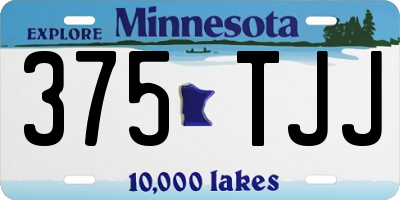 MN license plate 375TJJ