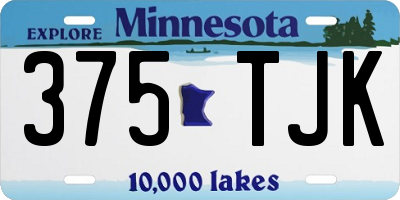 MN license plate 375TJK