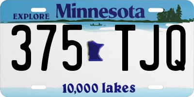 MN license plate 375TJQ