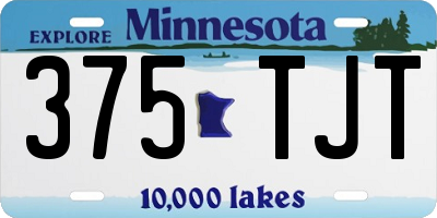 MN license plate 375TJT