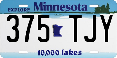MN license plate 375TJY