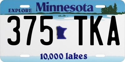 MN license plate 375TKA