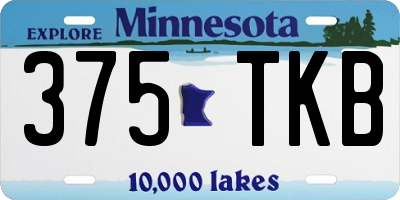 MN license plate 375TKB